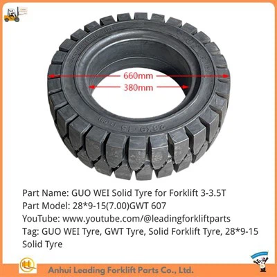 Guma za viljuškare GUO WEI|28*9-15(7.00) GWT 607 Solid Forklift Guma|Gume za viljuškare od čvrste gume GWT